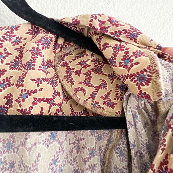 BA&SH Bash Crystal Ruched Floral Print Crepe Mini Dress Size M - Picture 5 of 16